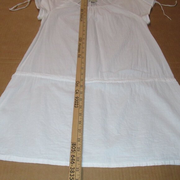 H&M Conscious Collection White Peasant Tunic Top | Size 6 - Picture 3 of 10